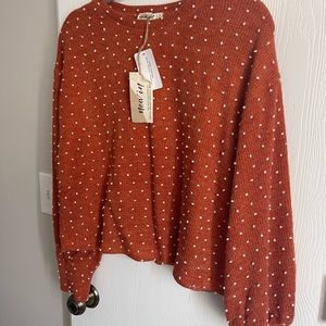 Orange Dotted Sweater